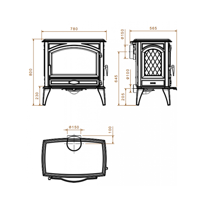 Чавунна піч Dovre 760 WD