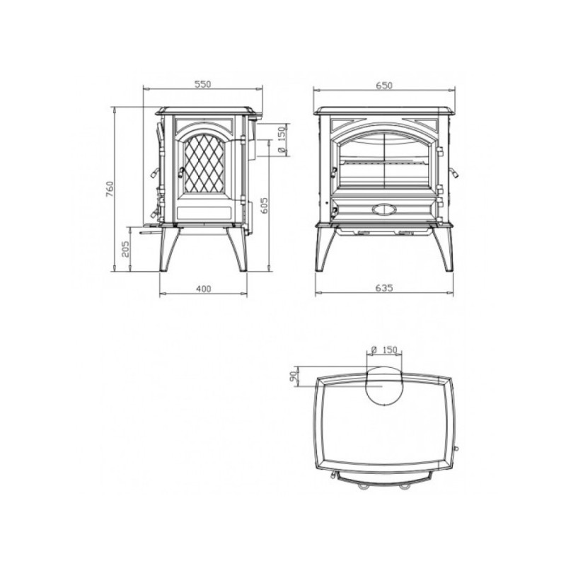 Чавунна піч Dovre 640 WD