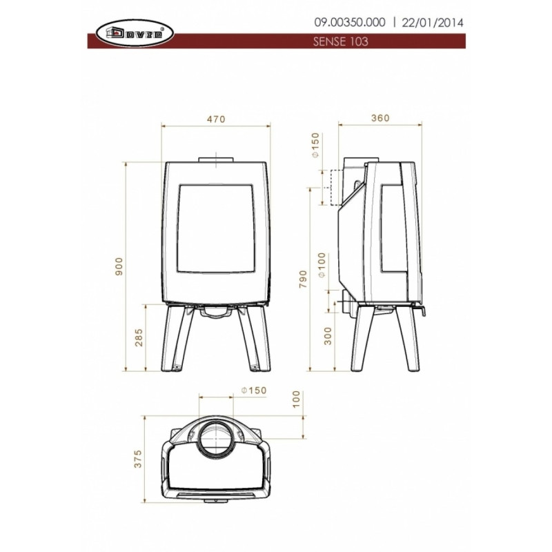 Чавунна піч Dovre Sense 103