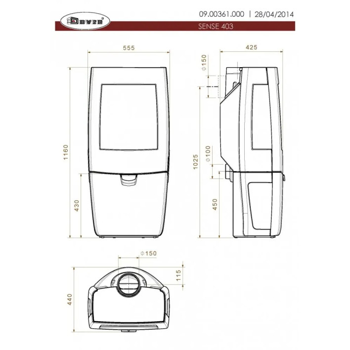 Чавунна піч Dovre Sense 403