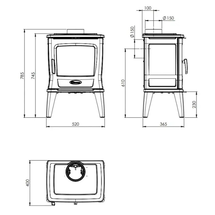 Чавунна піч Dovre TAI 35W