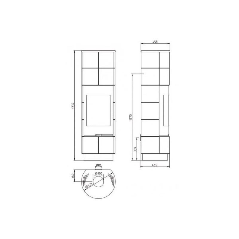 Піч-камін THORMA DELIA Ceramic STANDARD White